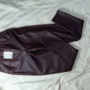Thread & Supply Chocolate Brown Faux Leather Leggings